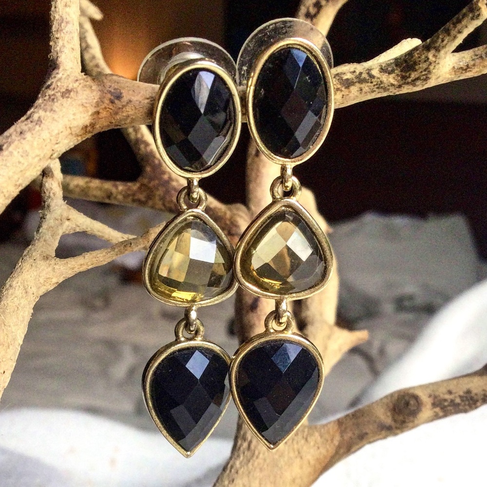 Art Deco faceted post earrings